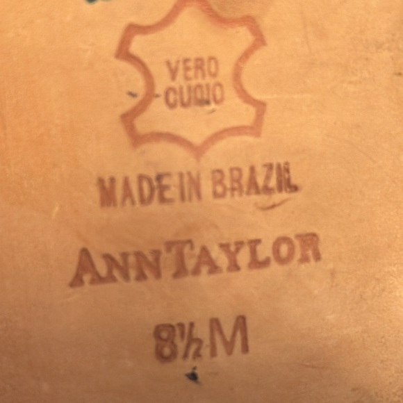 Vintage 90s Ann Taylor mules heel slides, animal print vamp 8.5 - Picture 5 of 8